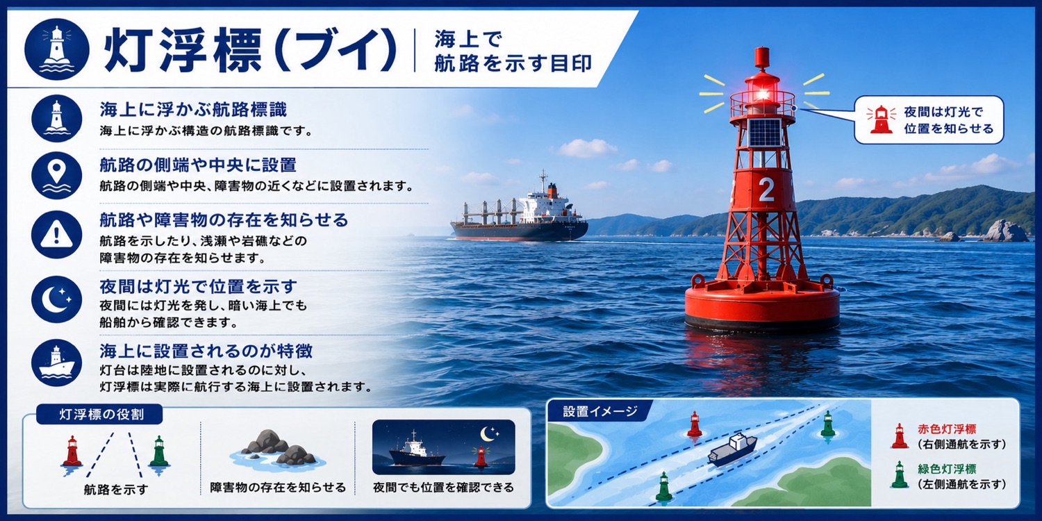 灯浮標（ブイ）｜海上で航路を示す目印