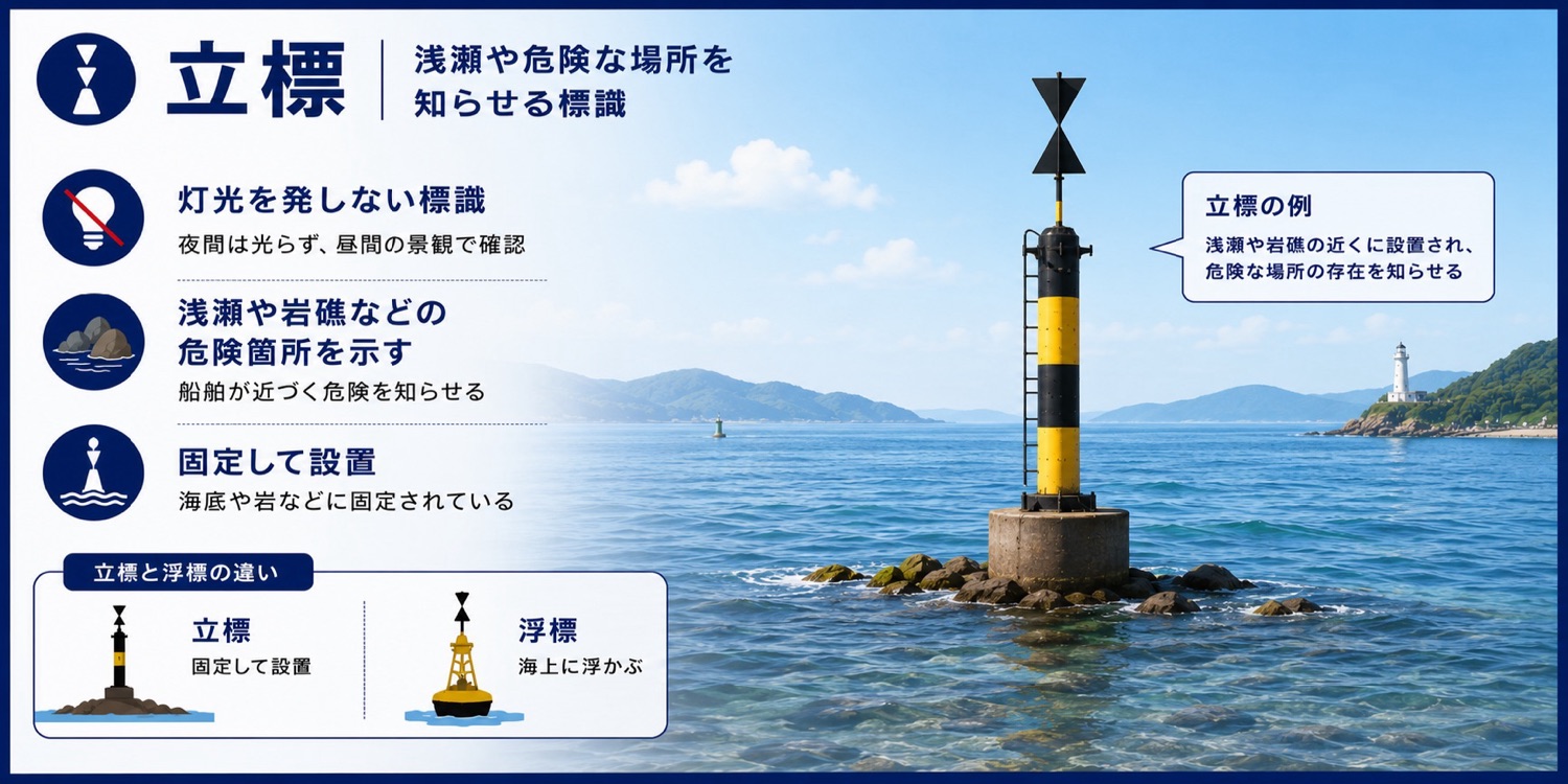 立標｜浅瀬や危険な場所を知らせる標識