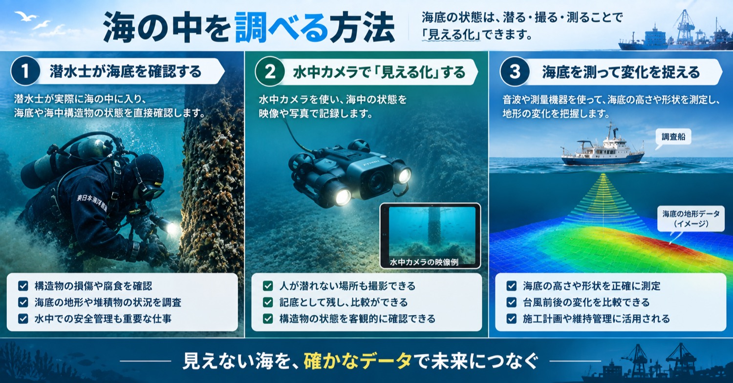 海の中を調べる方法