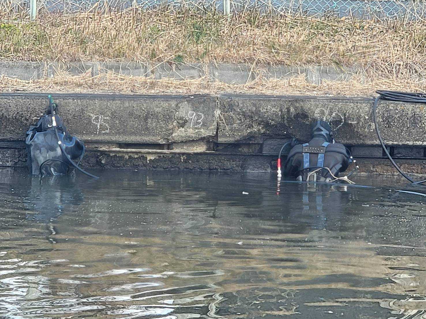 三重県木曾岬の護岸工事